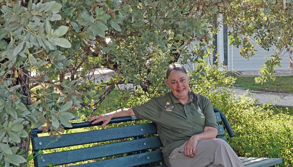 Laurie in Butterfly garden